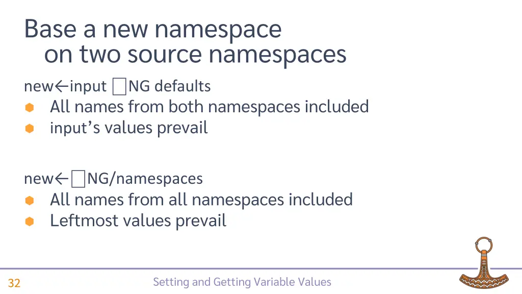 base a new namespace on two source namespaces