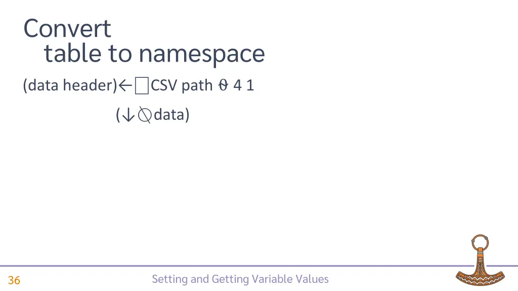 convert table to namespace