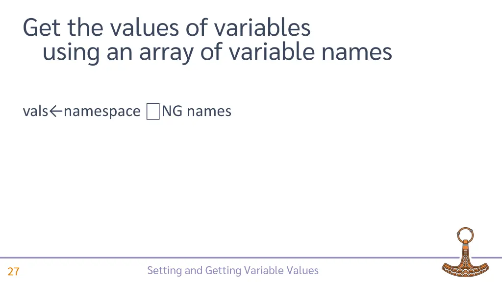 get the values of variables using an array