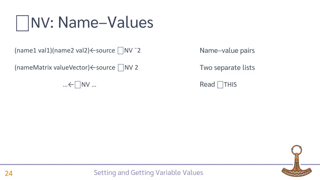 nv name values