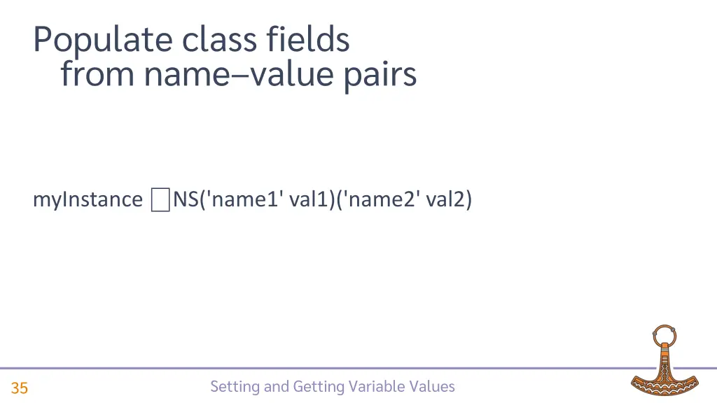 populate class fields from name value pairs