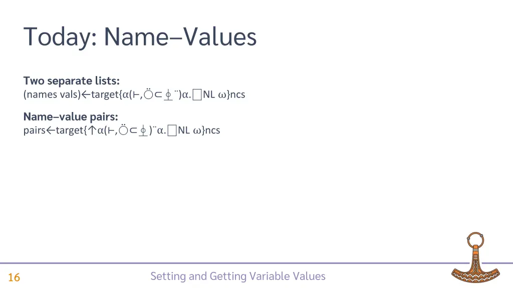 today name values
