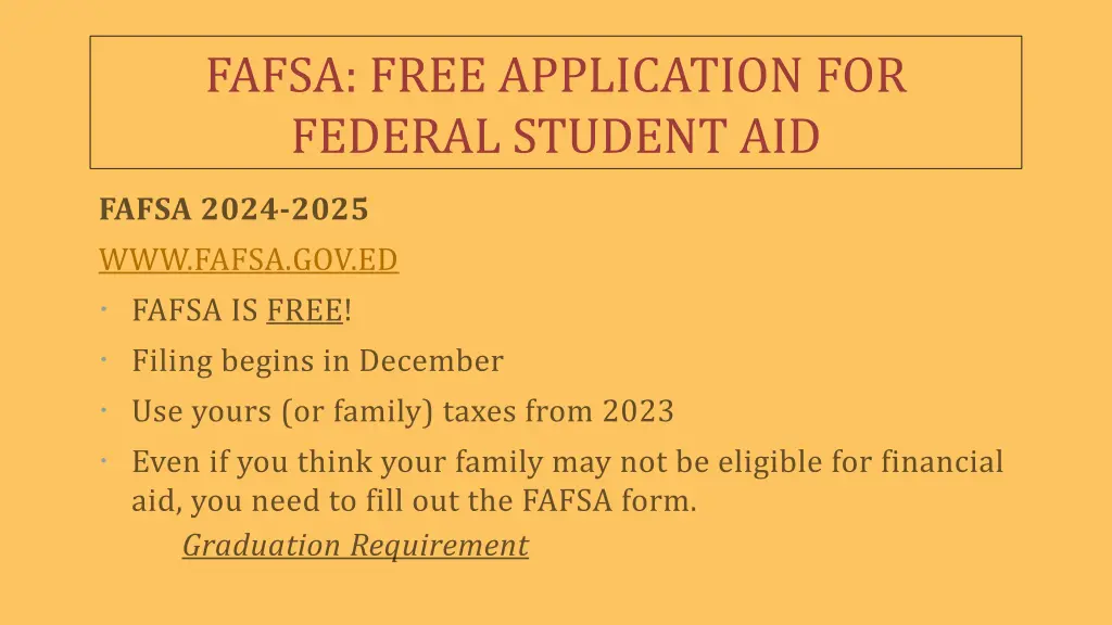 fafsa free application for federal student aid