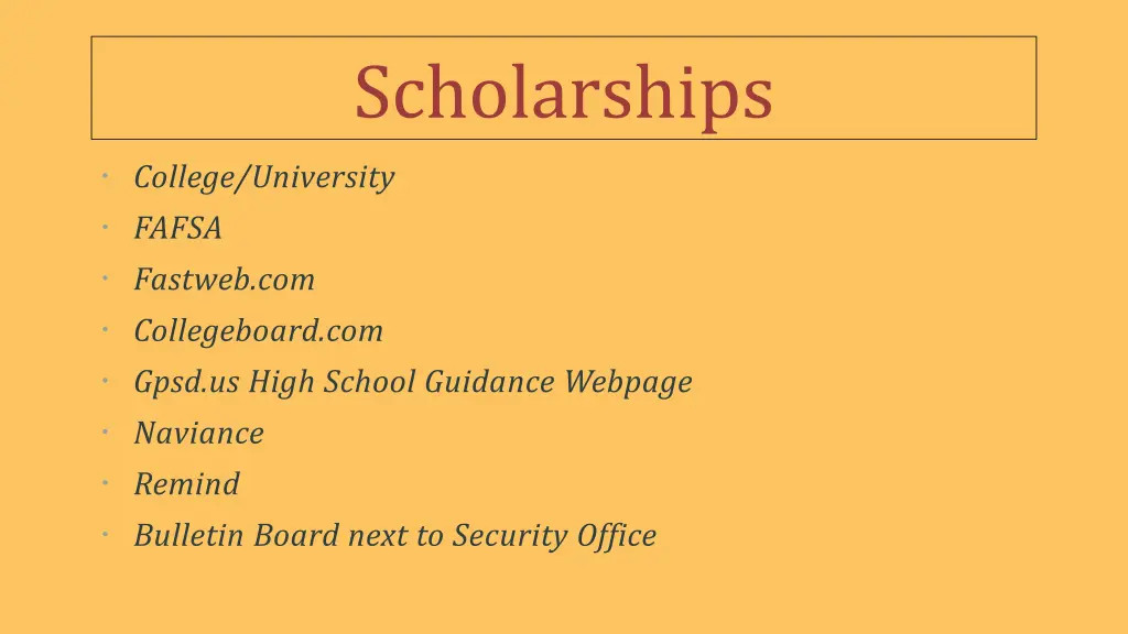 scholarships