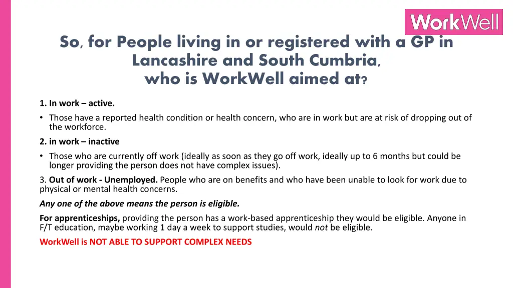 so for people living in or registered with