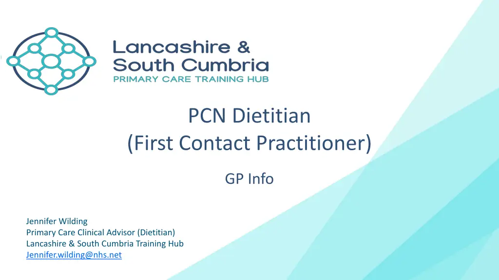 pcn dietitian first contact practitioner