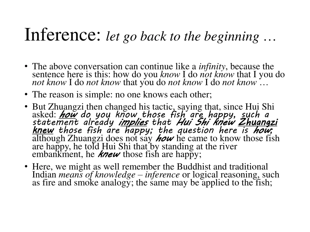 inference let go back to the beginning