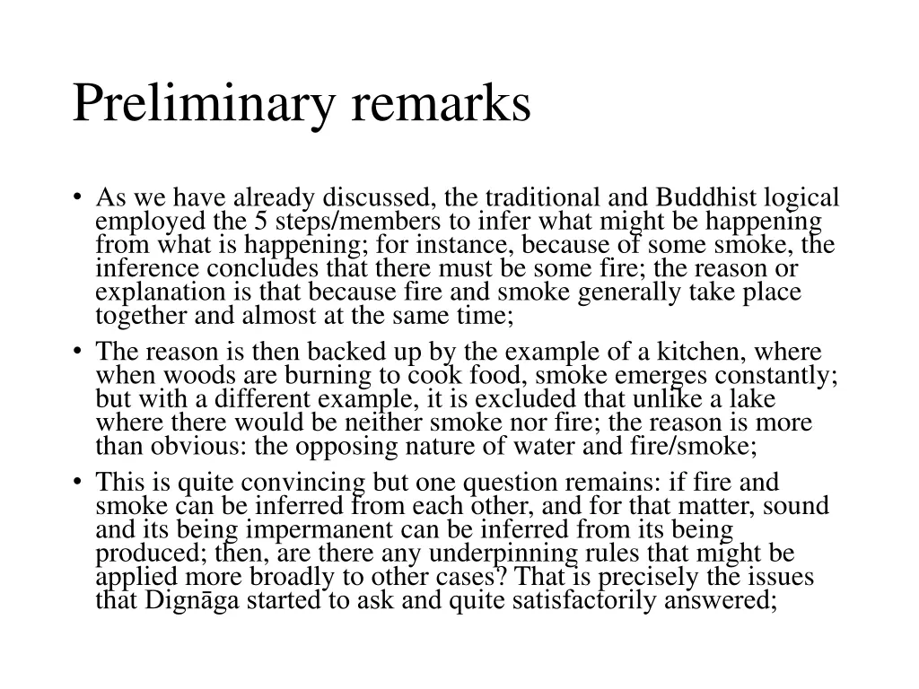 preliminary remarks