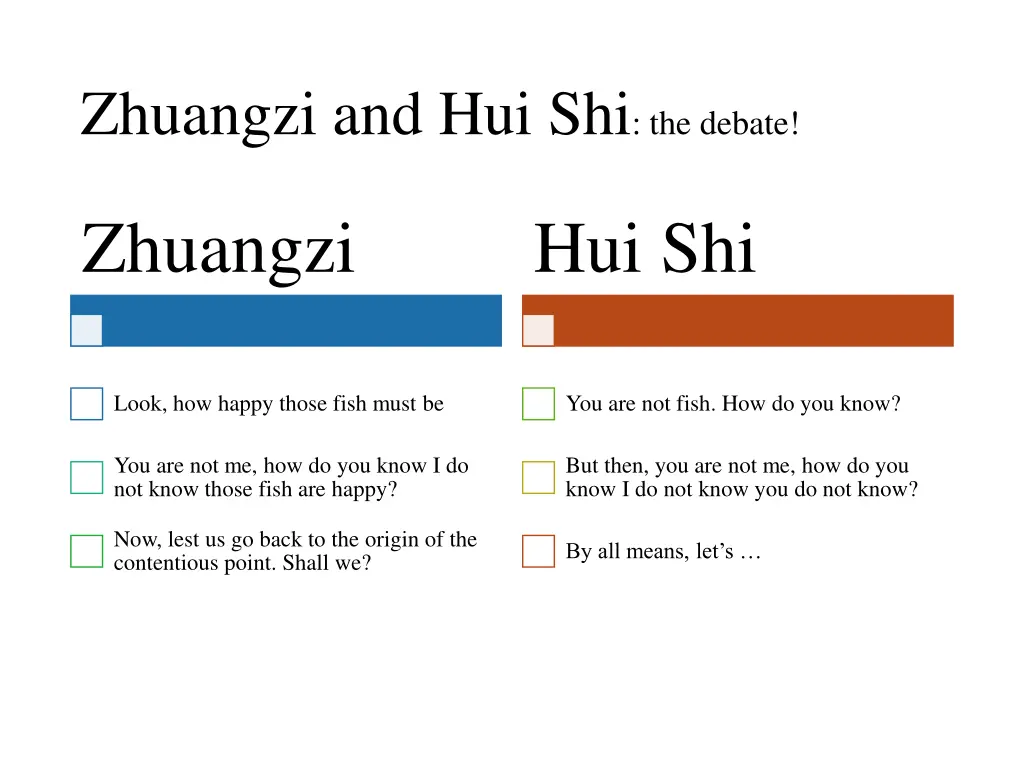 zhuangzi and hui shi the debate