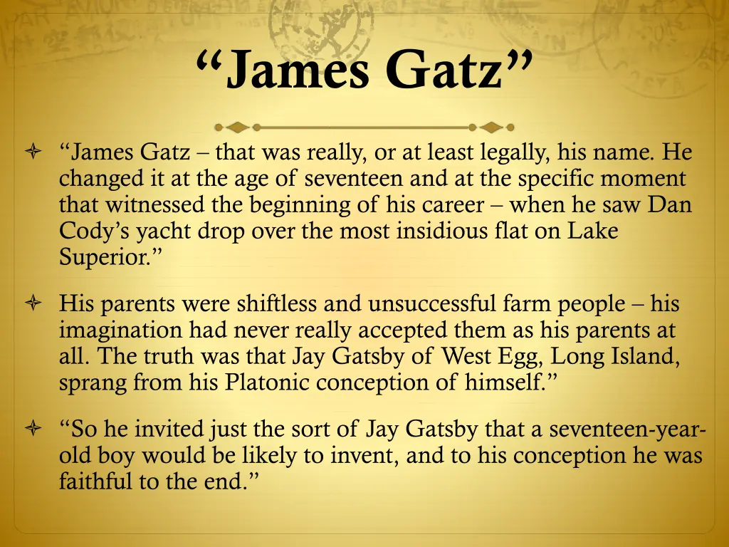 james gatz