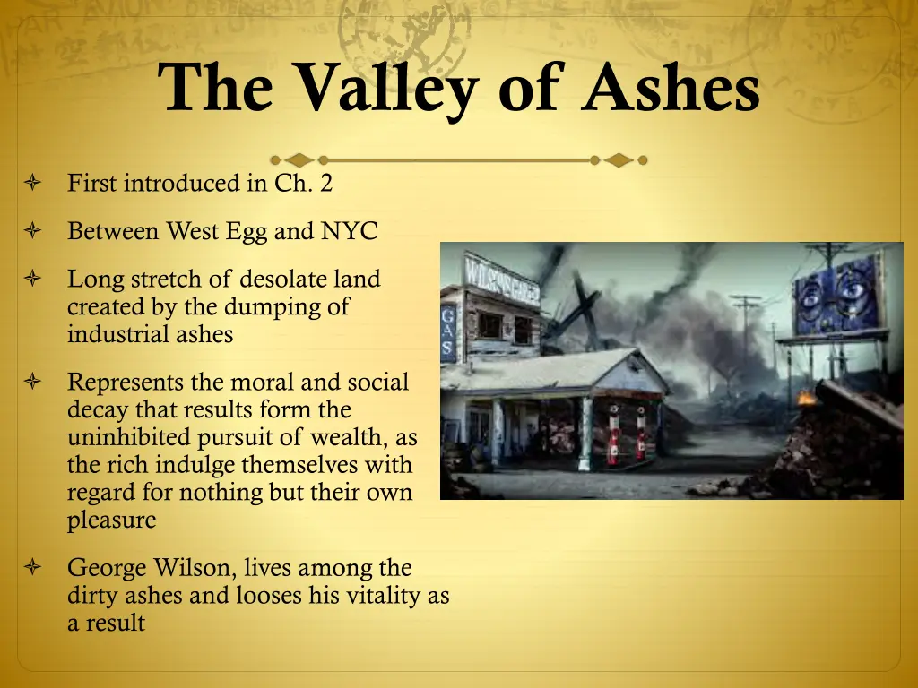 the valley of ashes