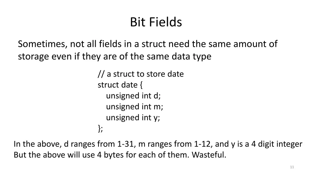 bit fields