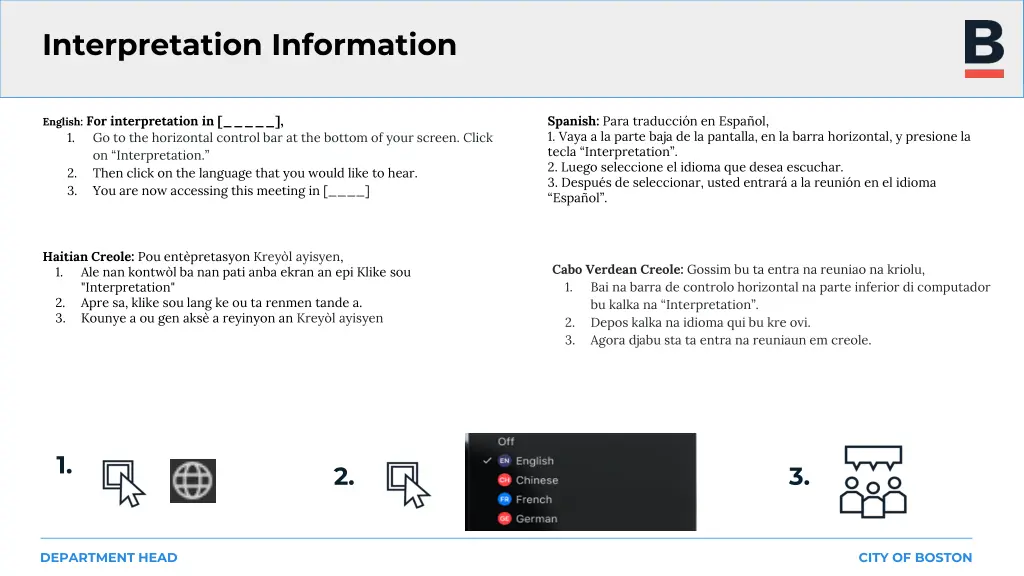 interpretation information