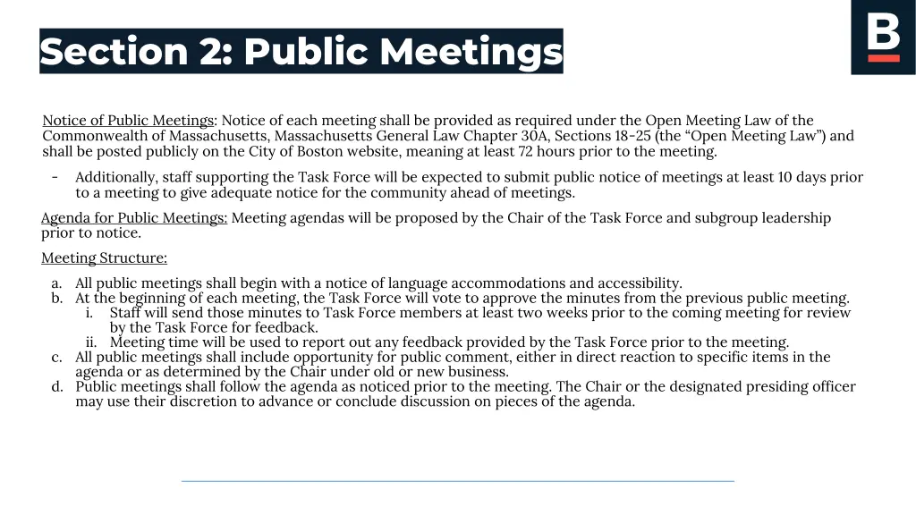 section 2 public meetings