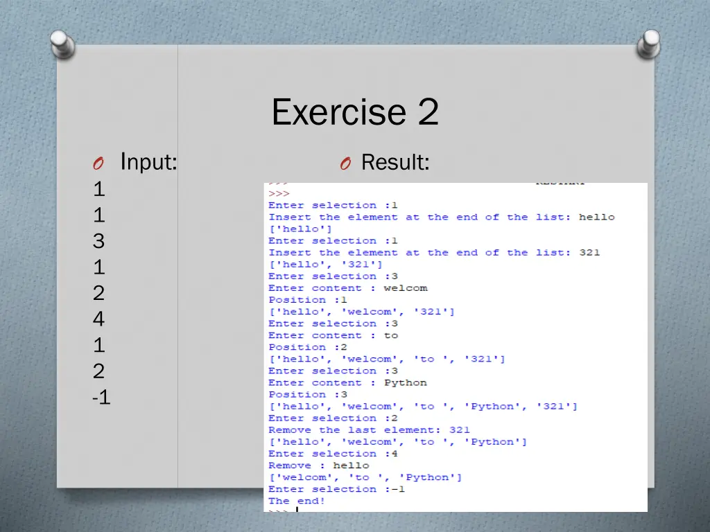 exercise 2
