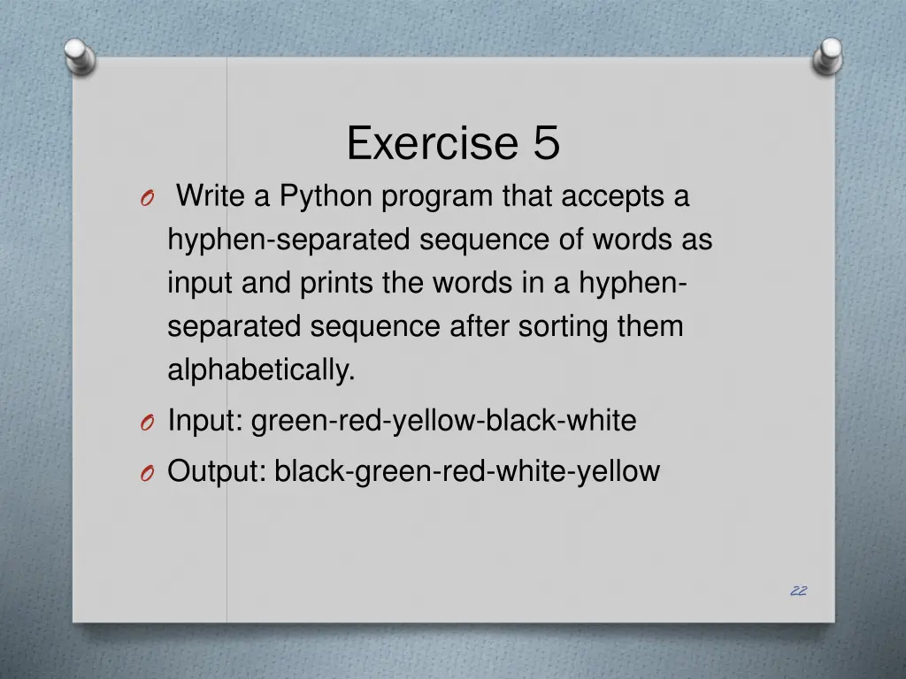 exercise 5