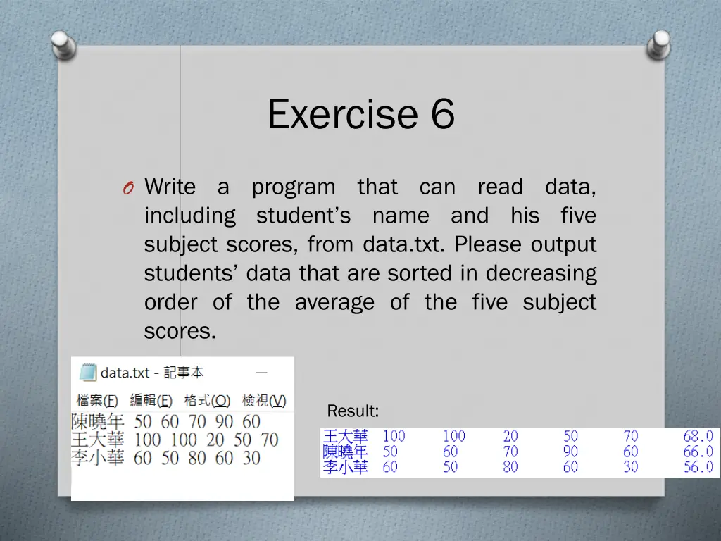 exercise 6