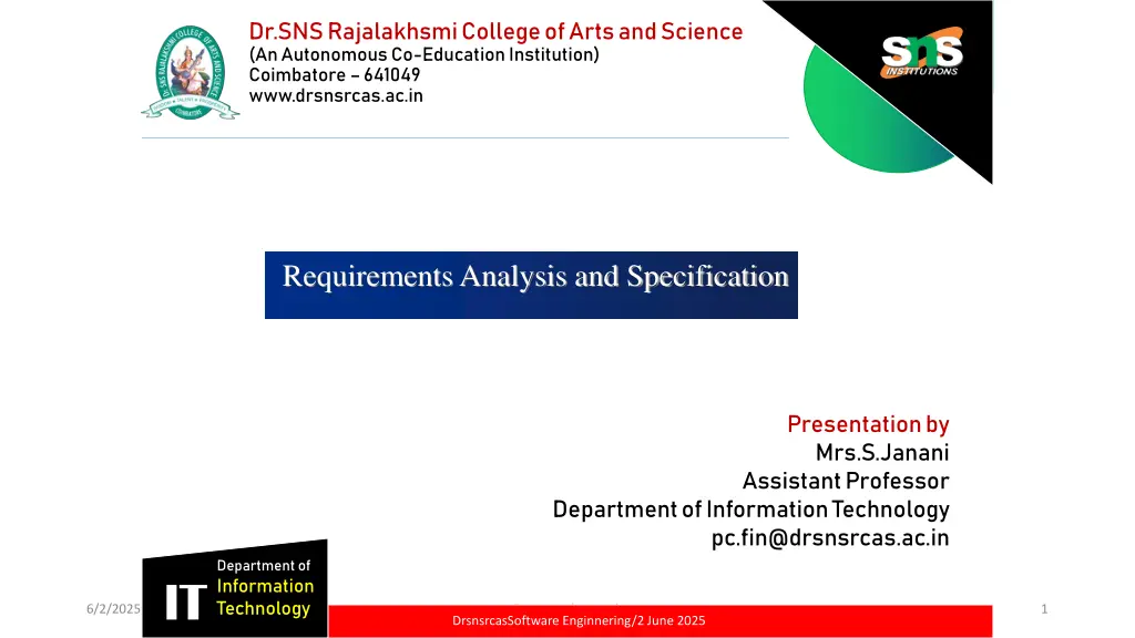 dr sns rajalakhsmi college of arts and science