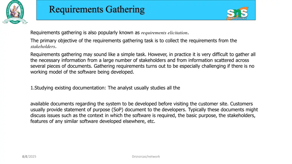 requirements gathering