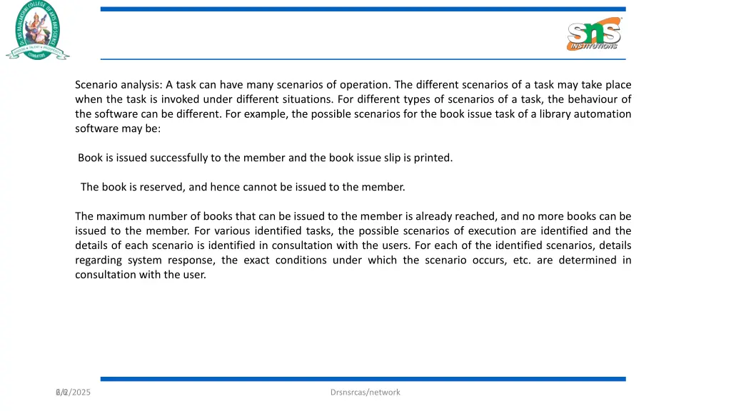 scenario analysis a task can have many scenarios