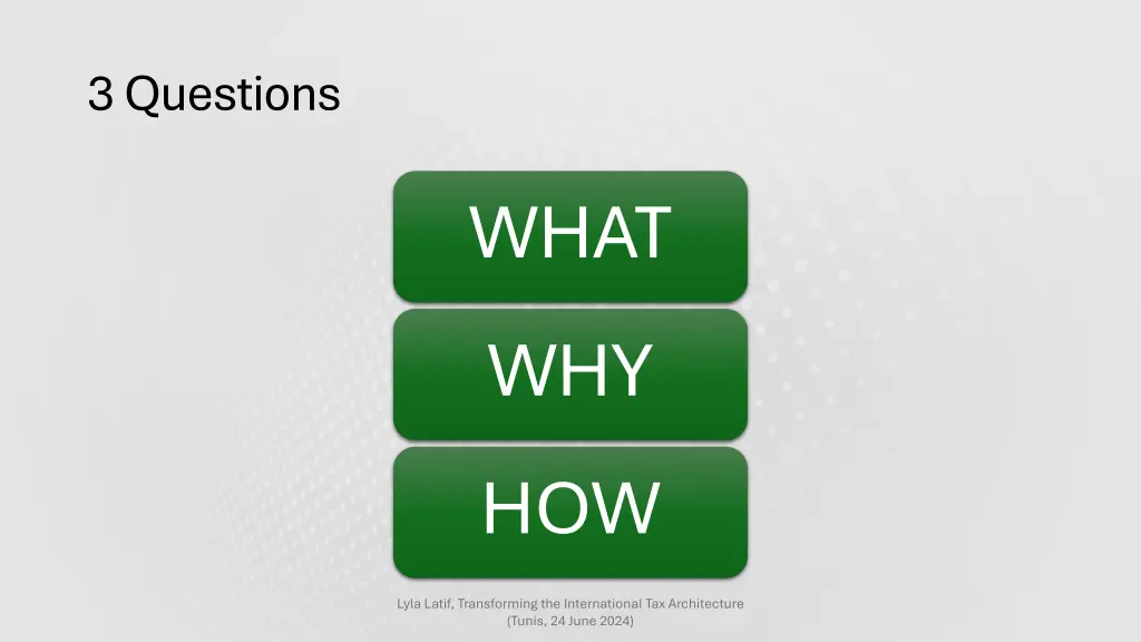 3 questions