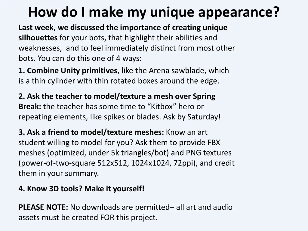 how do i make my unique appearance last week