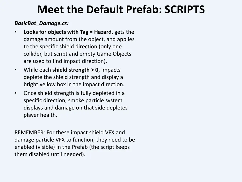 meet the default prefab scripts 1