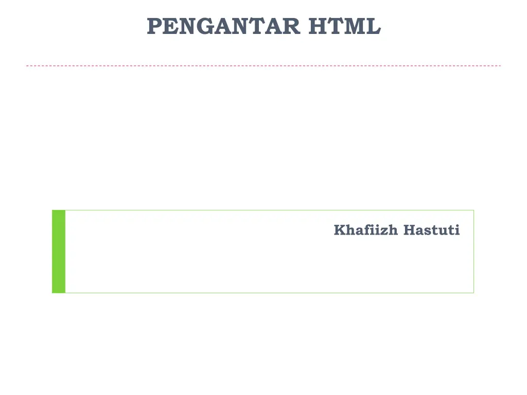 pengantar html