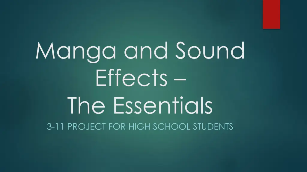 manga and sound effects the essentials