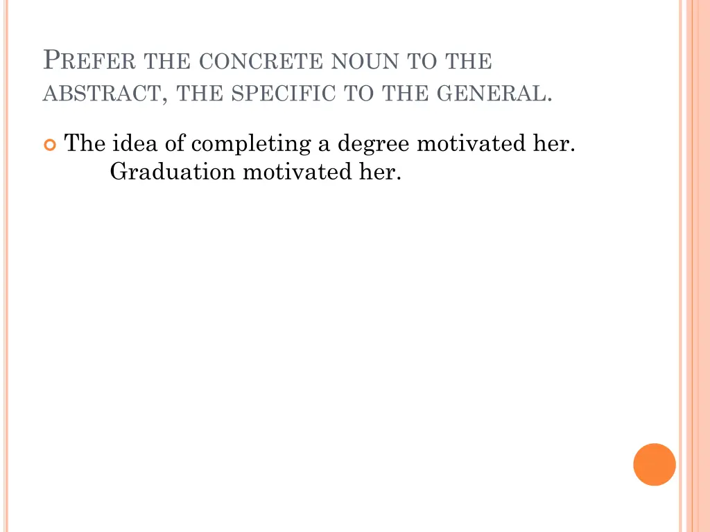p refer the concrete noun to the abstract