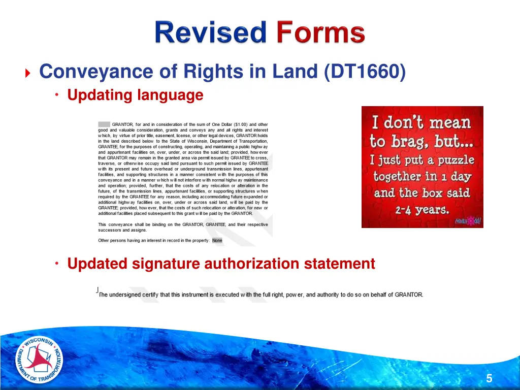 conveyance of rights in land dt1660 updating