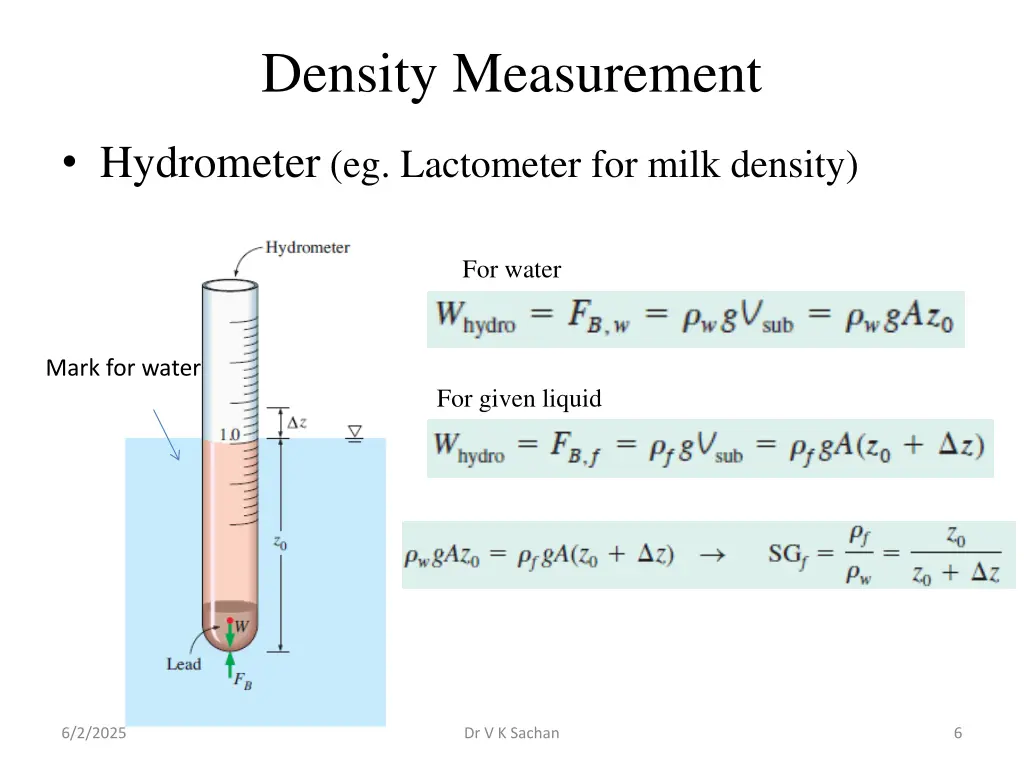 density measurement
