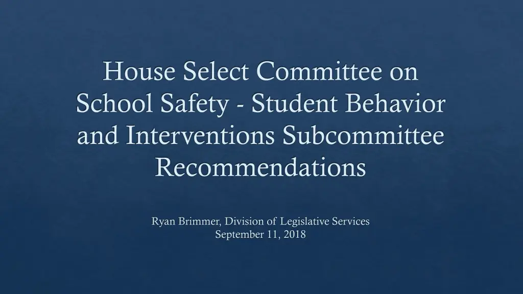 house select committee on school safety student