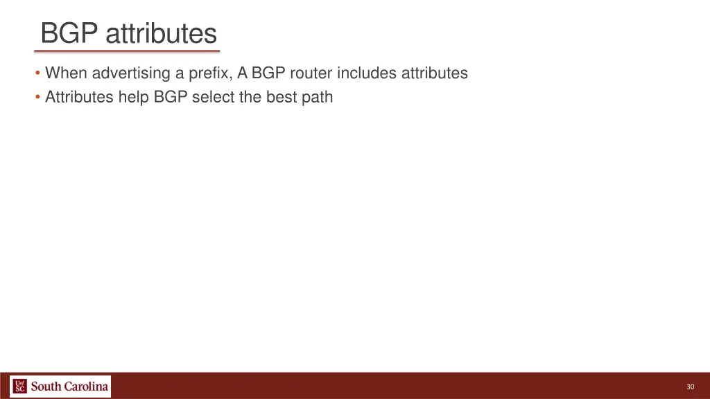 bgp attributes