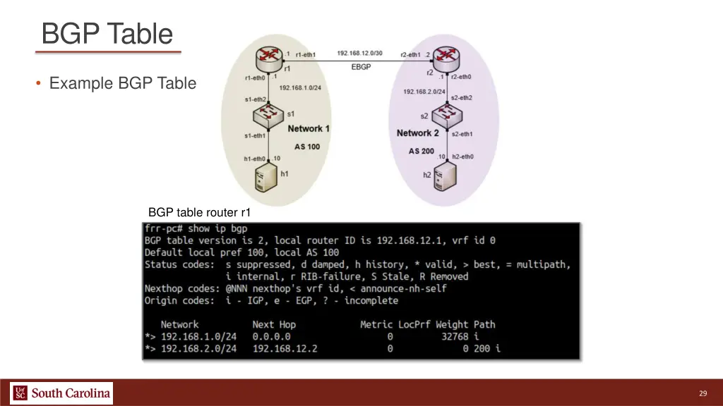 bgp table