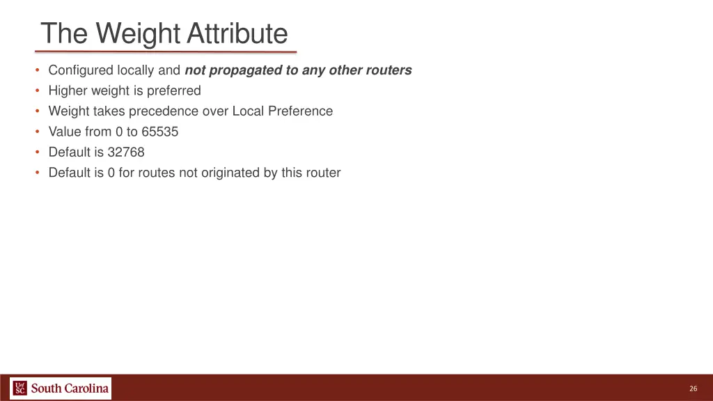 the weight attribute