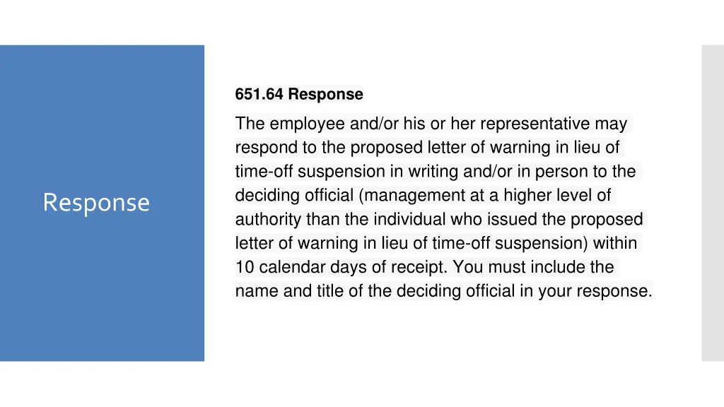 651 64 response