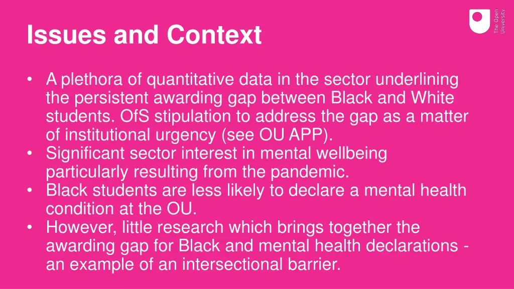 issues and context