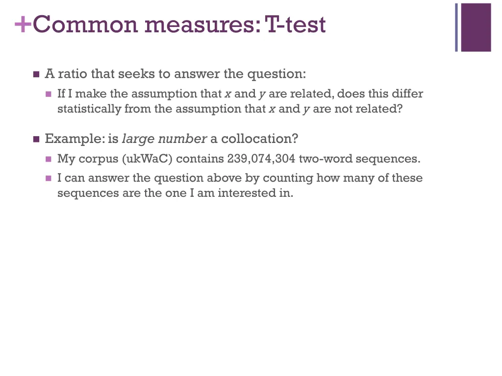 common measures t test