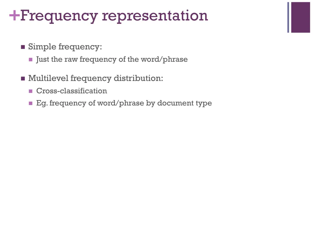 frequency representation