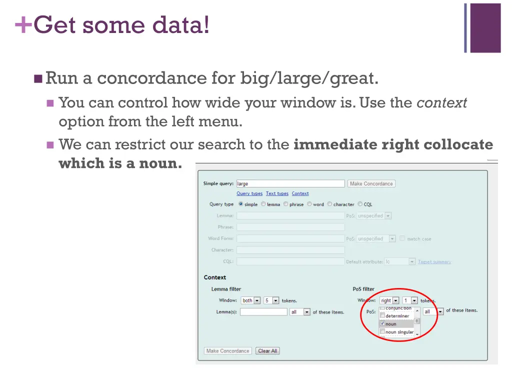 get some data