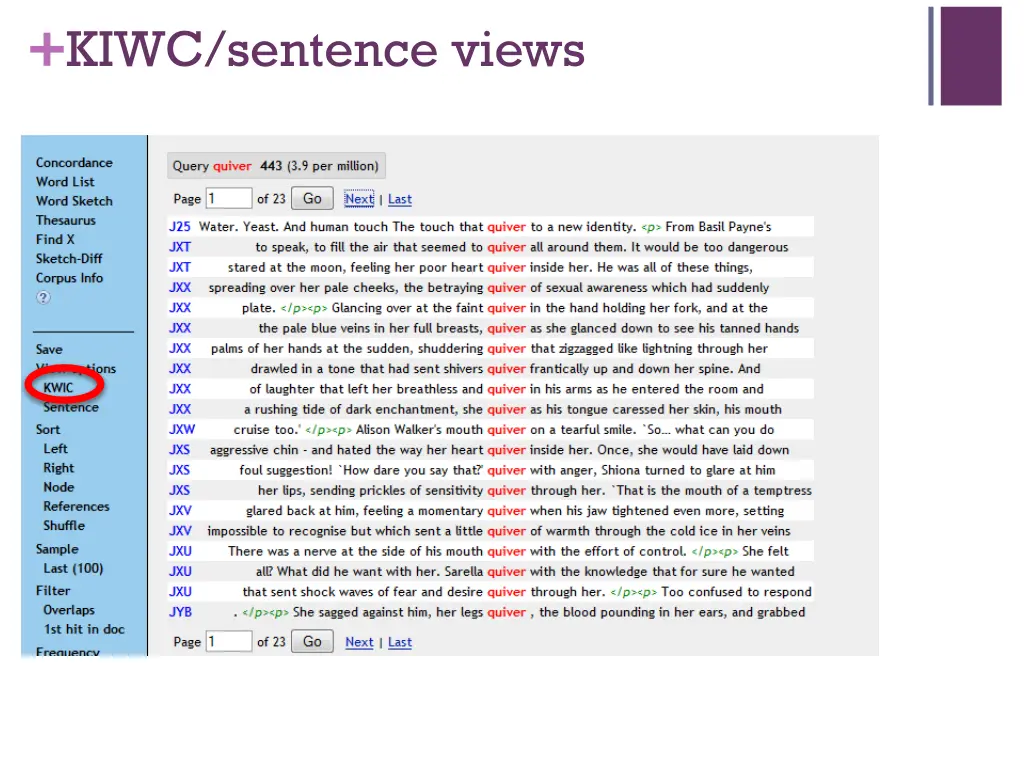 kiwc sentence views