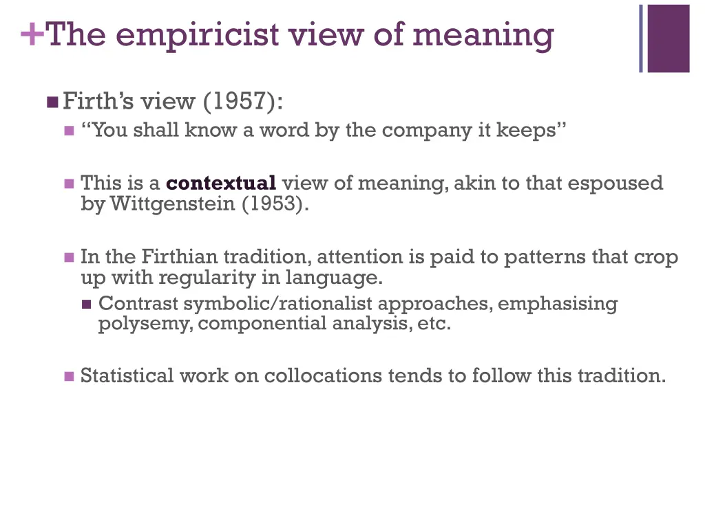 the empiricist view of meaning