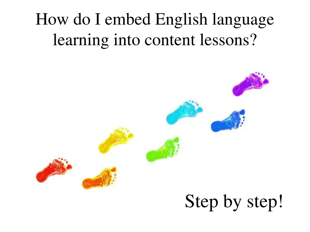 how do i embed english language learning into