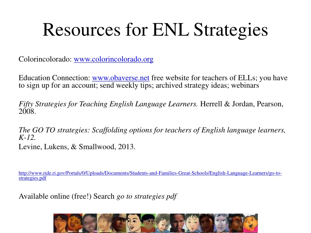 resources for enl strategies