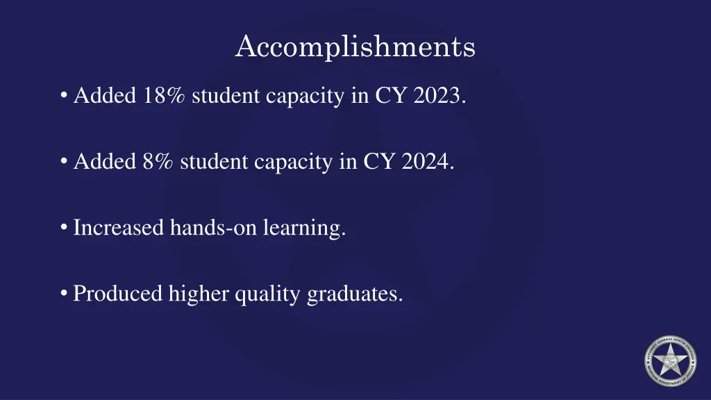 accomplishments
