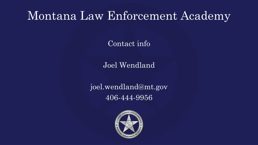 montana law enforcement academy 1