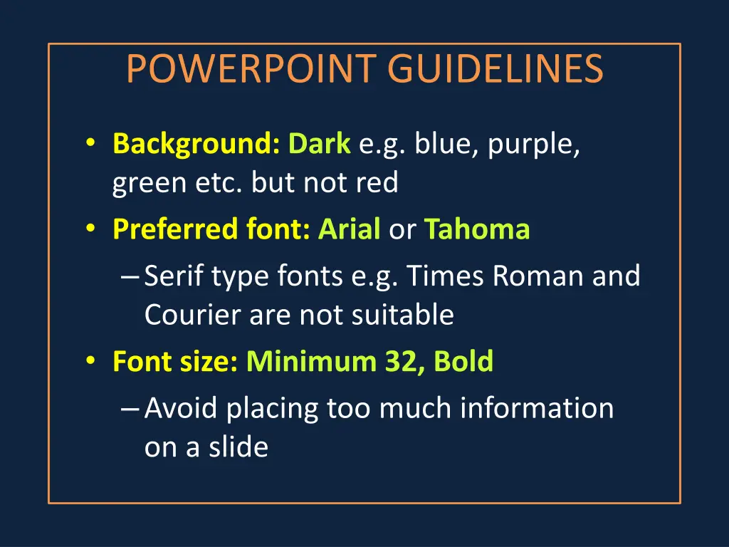 powerpoint guidelines 1