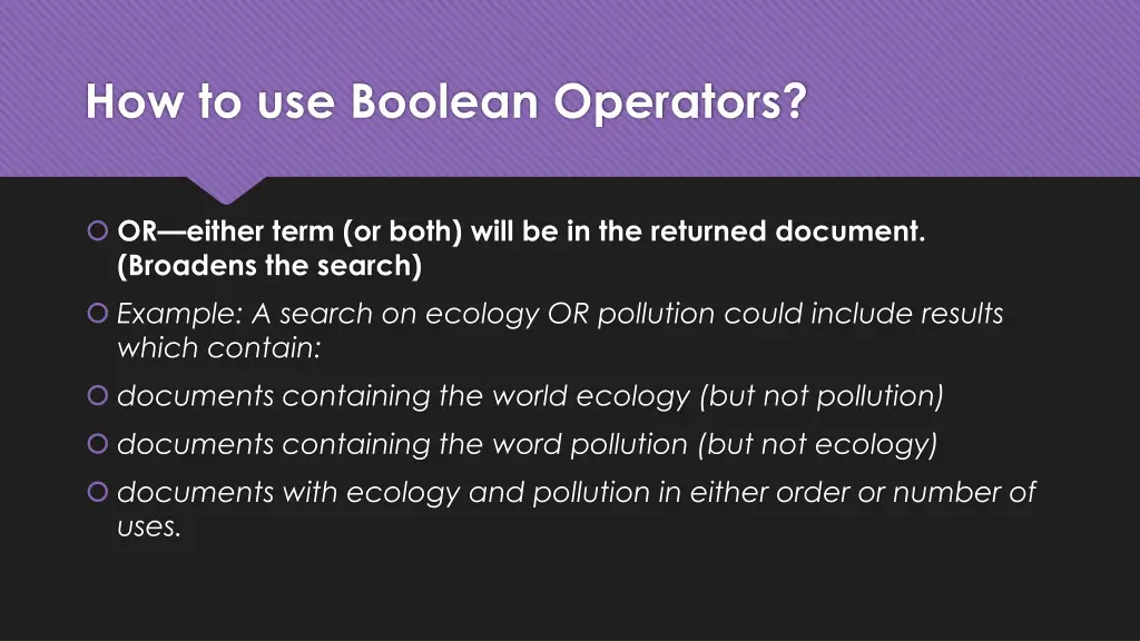 how to use boolean operators 1