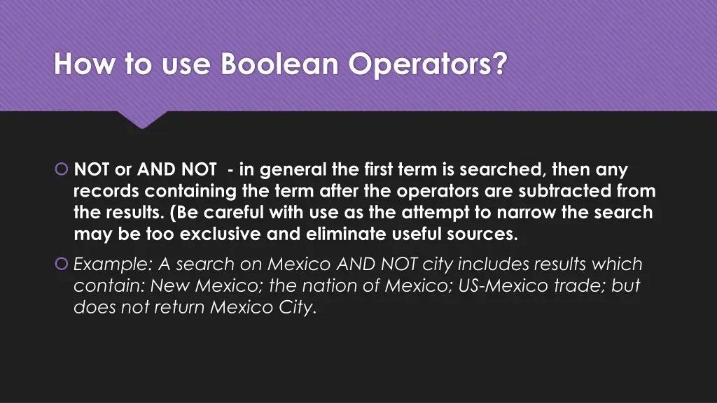 how to use boolean operators 2